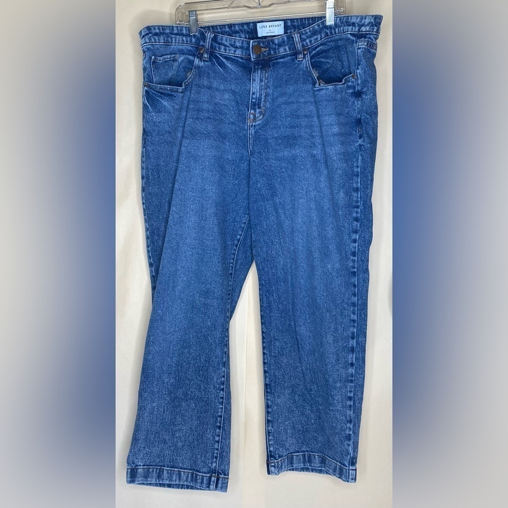 Lane Bryant Mid-Rise Slim Straight Ankle Stonewash Jeans Sz20 EUC